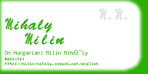 mihaly milin business card